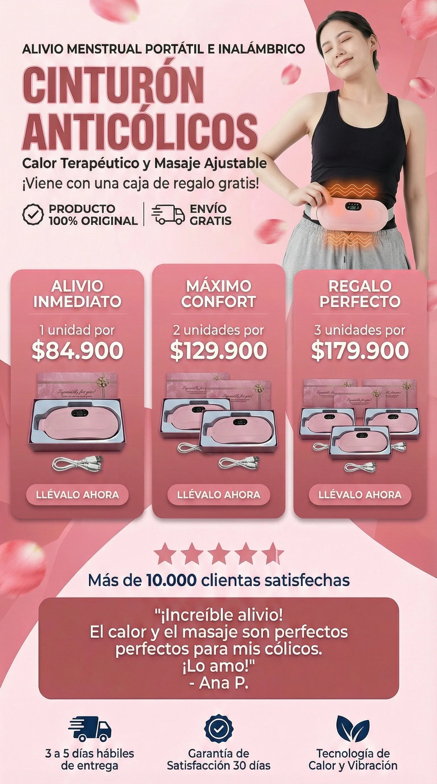 💖Cinturón Térmico con Masaje Relajante | Tu Alivio para esos Días 🥹