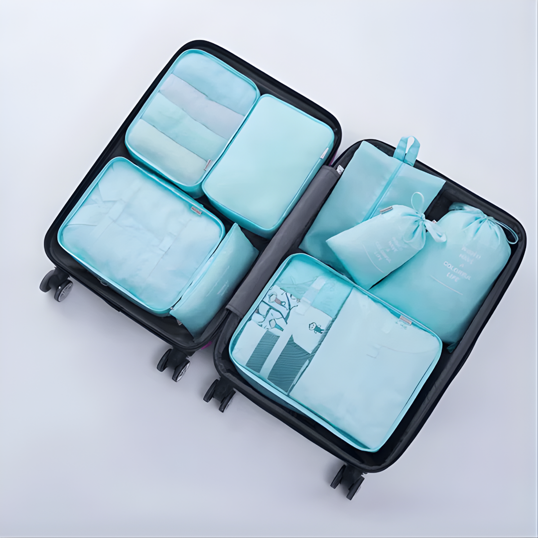7 PIEZAS ORGANIZADOR DE VIAJE – Equipaje ordenado, espacio optimizado y viajes sin desorden