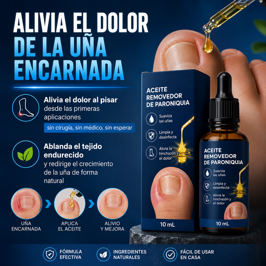 ACEITE PARA UÑA ENCARNADA 2x1🦶 — Alivia el dolor, ablanda el tejido y corrige la uña desde la raíz sin cirugía
