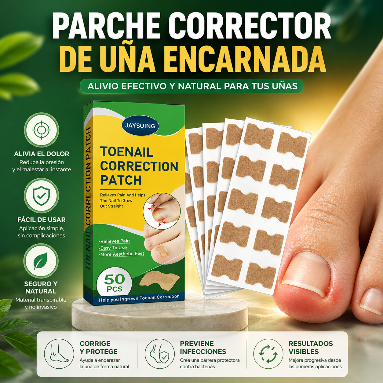 2x1 PARCHE REPARADOR DE UÑA – PROTEGE Y RECUPERA UÑAS ENCARNADAS