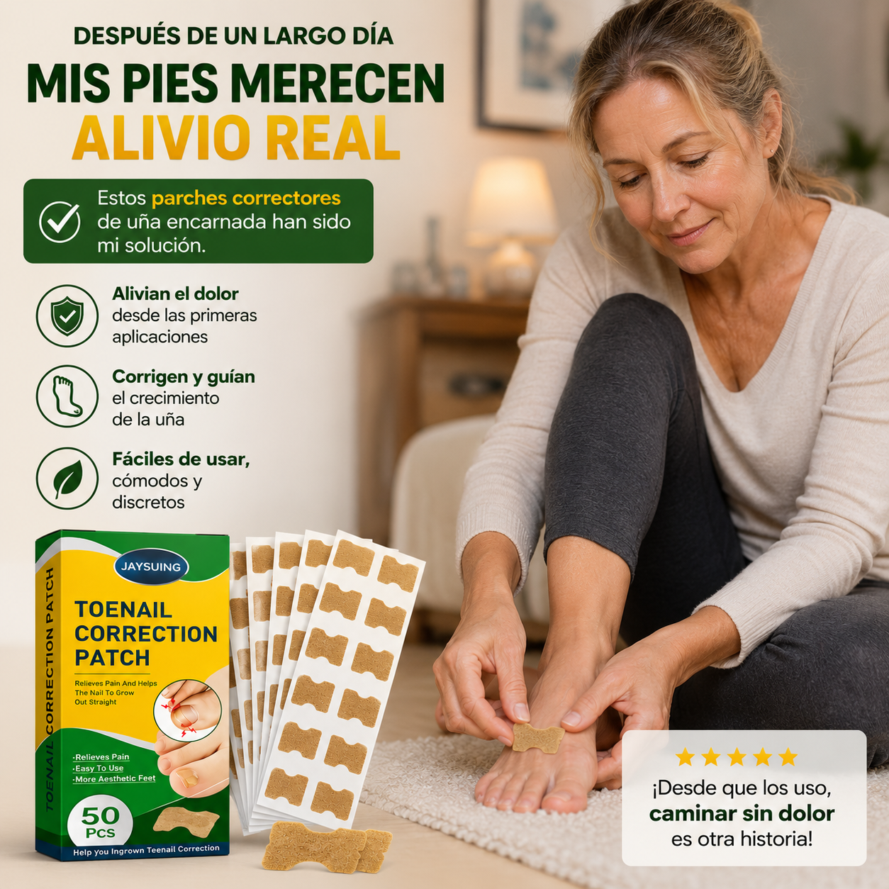 2x1 PARCHE REPARADOR DE UÑA – PROTEGE Y RECUPERA UÑAS ENCARNADAS