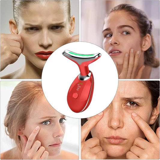 Masajeador Facial con Luz LED – ¡Rejuvenece tu Piel!