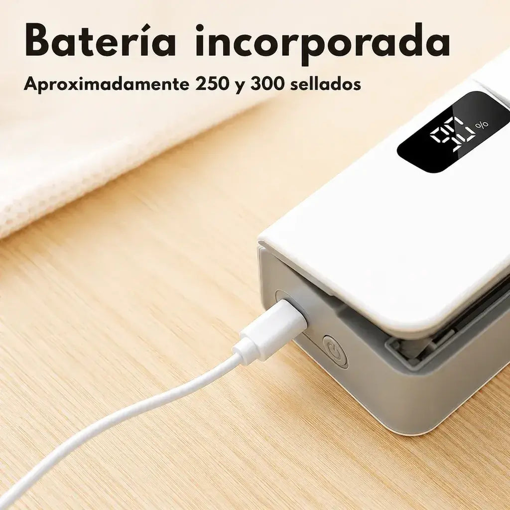 Mini Selladora de Bolsas Portatil Recargable y Magnetica con Cutter Craga USB-C
