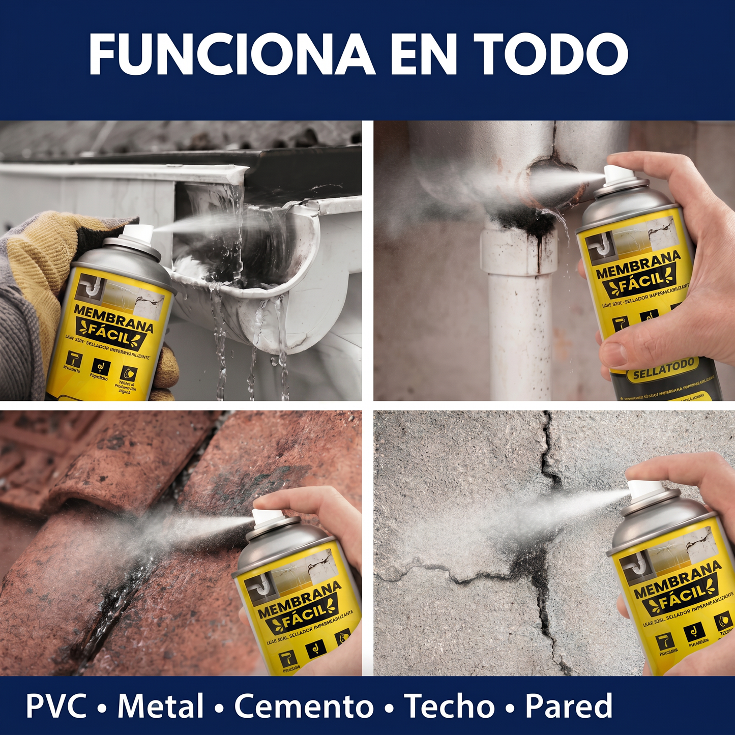 Spray Sellador Impermeable ¡Adiós goteras y grietas!