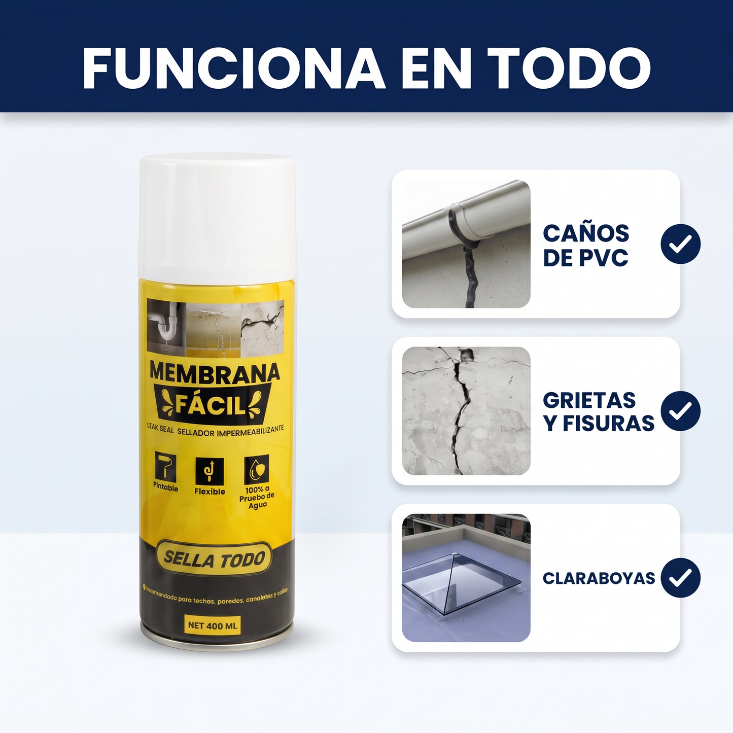 Spray Sellador Impermeable ¡Adiós goteras y grietas!